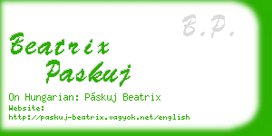 beatrix paskuj business card
