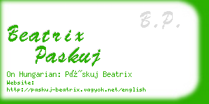 beatrix paskuj business card